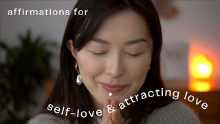 ASMR affirmations for self love amp attracting love w face touching and hand movements [upl. by Cuttler467]