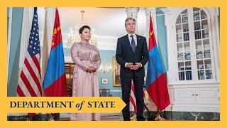 Secretary Blinken meets with Mongolian Foreign Minister Battsetseg Batmunkh [upl. by Barbuto347]