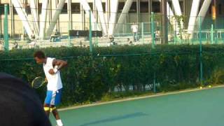 Gael Monfils practice in Rakuten Open 2009 [upl. by Moreno]