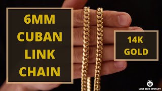 14k Gold 6mm Cuban Link Chain Review [upl. by Jerol]