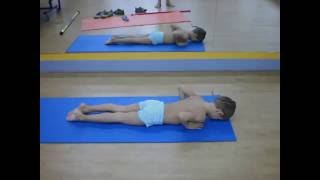 Бхуджангасана How make Bhujangasana Поза Кобры Help for scoliosis [upl. by Vevina]