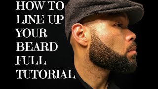 How to line up your beard Full Tutorial Beard Shaping [upl. by Colson205]