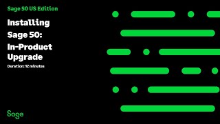 Sage 50 US  Installing Sage 50  InProduct Upgrade [upl. by Faletti109]