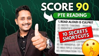 PTE Reading Score 90  10 Secret Shortcuts  Skills PTE Academic [upl. by Tullius879]