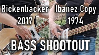 Bass Shootout  Rickenbacker 4003 vs Ibanez 2388B Rickenbacker Copy [upl. by Breed]