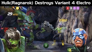 HulkRagnarok Destroys Variant 4 Electro  Waning Moon  Marvel Contest of Champions [upl. by Adali]