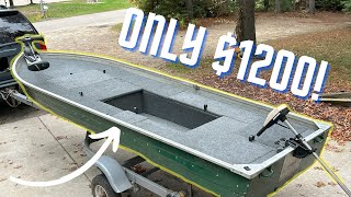 Cheap Bass Boat Conversion  14ft VHull  WalkthroughBuild [upl. by Aniara]