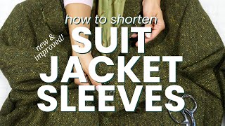 Hem Suit Jacket Sleeves Like A Pro Updated Method Ep 47 [upl. by Sanfourd386]