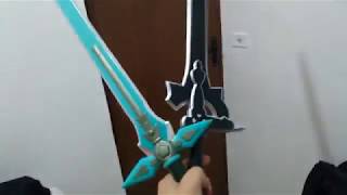 Espadas do Kirito  Elucidator e Dark Repulser  Unboxing  Sword Art Online [upl. by Edas396]