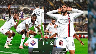 Fiorentina vs Ac Milan 12 serie a highlights 2024  Loftus Cheek goal  Rafael Leao goal [upl. by Joceline481]