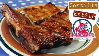 Costillas al horno con salsa barbacoa estilo Foster Hollywood 🍖  Receta costillas bbq al horno [upl. by Ilohcin]