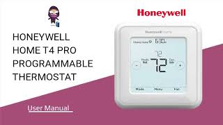 Honeywell T4 Pro Thermostat Manual Installation and User Guide [upl. by Aleakam]