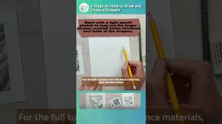 Step 1 How to Draw and Shade Draperies or Fabric Folds  Pencil Shading  High School Art [upl. by Nnylirret]