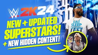 WWE 2K24 New amp Updated Superstars Hidden Content Model Updates New Attires Creations amp More [upl. by Garfinkel13]