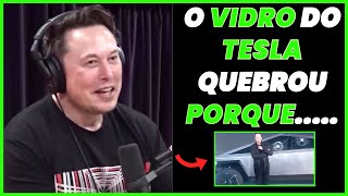 O VIDRO DO TESLA QUEBROU PORQUEELON MUSK [upl. by Ainwat193]