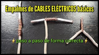 Empalmes de CABLES ELÉCTRICOS Paso a Paso [upl. by Clover]