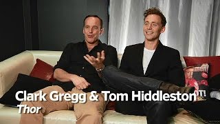 Tom Hiddleston and Clark Gregg Interview  Comic Con 2010 [upl. by Navonod]