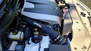 Lexus RC350 F Sport Takeda cold air intake install and sound coldairinduction lexus takeda [upl. by Eelahs643]