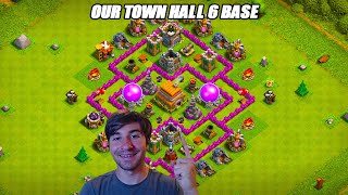 Our Town Hall 6 Base In Clash Of Clans  F2P [upl. by Imekawulo]