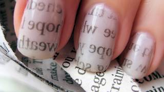 Newspaper Nail Art [upl. by Amersham]