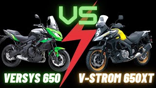 Kawasaki Versys 650 Vs Suzuki VStrom 650XT  650CC Adventure Bike Shootout [upl. by Kling216]