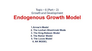 Endogenous Growth ModelsUGC NET EconomicsPGT Economics [upl. by Yanahc134]