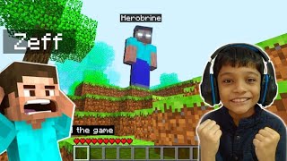 SAVING MY BROTHER FROM HEROBRINE IN MINECRAFT [upl. by Ellivro]