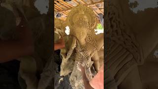 Durga Pooja Mata Rani Murti Making durgamata navratri shorts matarani durgapuja [upl. by Hteazile]