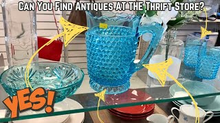 Can You Find Antiques At The Thrift Store  Thrift With Me [upl. by Nosaes]