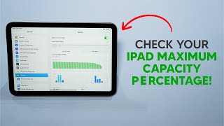 2024 How to Check ANY iPad Battery Health [upl. by Cirda]