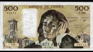 Billets Banque de France500 francs Pascal Type 1968 [upl. by Nam]