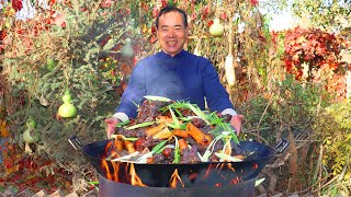 Best Way to Enjoy the Bone Marrow 60 Lamb Bones Braised for the Half Day  Uncle Rural Gourmet [upl. by Nysila153]