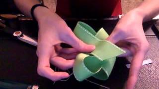 HOW TO Make a 4 Inch Basic Boutique Bow Using 27quot of 15quot Ribbon Tutorial by Just Add A Bow [upl. by Concettina706]