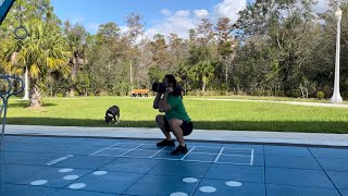 Dumbbell Thrusters Exercise Demonstration [upl. by Sokram]