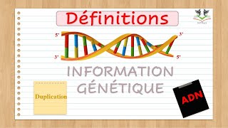 Définitions  Information génétique svt Bac  Notion et nature de linformation génétiqueSVTPlus1 [upl. by Drannel287]