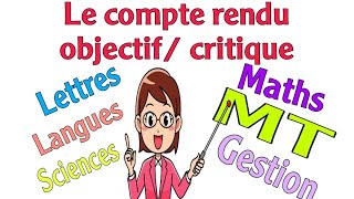 Le compte rendu objectif et critique الفيديو اللي دايما تطلبوه تبعو التعليمات و تضمنو نقطة جيدة [upl. by Anegroeg]