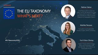 2050  EU Taxonomy whats next [upl. by Shepperd465]