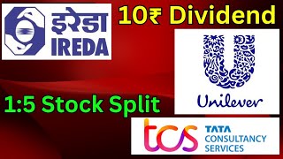 TCS LTD  IREDA  HUL • Stocks Declared High Dividend Q2 Result Bonus amp Split With Ex Dates [upl. by Yar553]