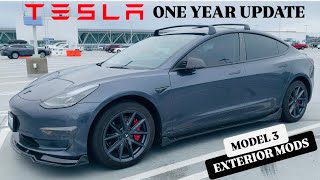 Tesla Model 3  One Year Update  Mods Upgrades and Accessories [upl. by Aninahs]