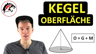 OBERFLÄCHE eines Kegels berechnen  Mathe Tutorial [upl. by Ezana]