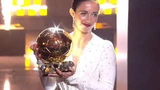 Aitana Bonmatí WINS 2024 Ballon Dor BACKTOBACK And Gets Standing Ovation [upl. by Sianna]