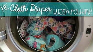 CLOTH DIAPER WASH ROUTINE HE Machine amp Hard Water [upl. by Welby212]