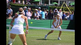 Bouchard and Dolehide  Wimbledon Q doubles [upl. by Amej155]