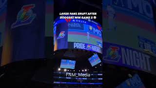 LA LAKERS FANS Reactions DODGERS WIN GAME 2 DODGERS TAKE GAME 2 [upl. by Renell]