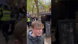 Fan trouble at Peterborough vs Cambridge footballfans peterboroughunited fans trouble [upl. by Auhsot]