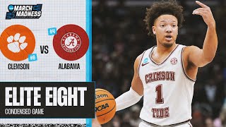 Alabama vs Clemson  Elite Eight NCAA tournament extended highlights [upl. by Syck]