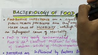 Bacteriology of food  Applied microbiology  Handwritten notes [upl. by Ellehciram]