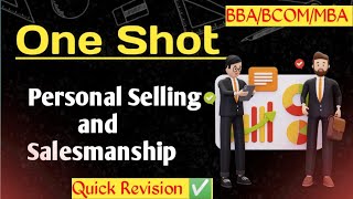 Personal selling and salesmanship full lecture  one shot video m sb tayar🔥 BBA  BCOM bbabcom [upl. by Abeu]