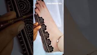 Best mehndi design for legs  Pair ki mehndi design simple mehndi hennaart shorts youtubeshorts [upl. by Ennasil]