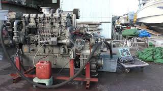 No3757 MITSUBISHI S6R2T2MTK3L 1100PS348 【Used Marine Diesel Engine Amakusa Marina マリンエンジン】 [upl. by Adikam]